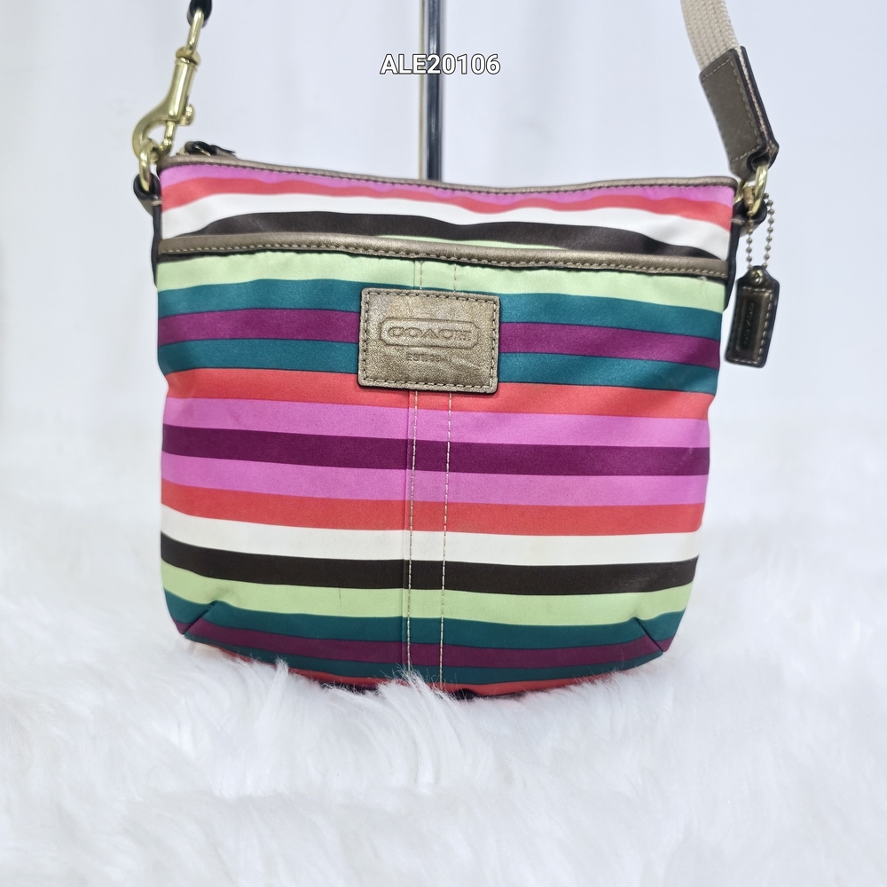 Coach Striped Milticolor Crossbody Bag 65th Anniversary Edition - Picture 3 of 17